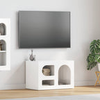 Petit Meuble TV en Bois Ancien - 60 cm-Mon Meuble TV-Blanc brillant-16