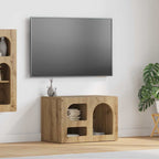Petit Meuble TV en Bois Ancien - 60 cm-Mon Meuble TV-Chêne artisanal-18