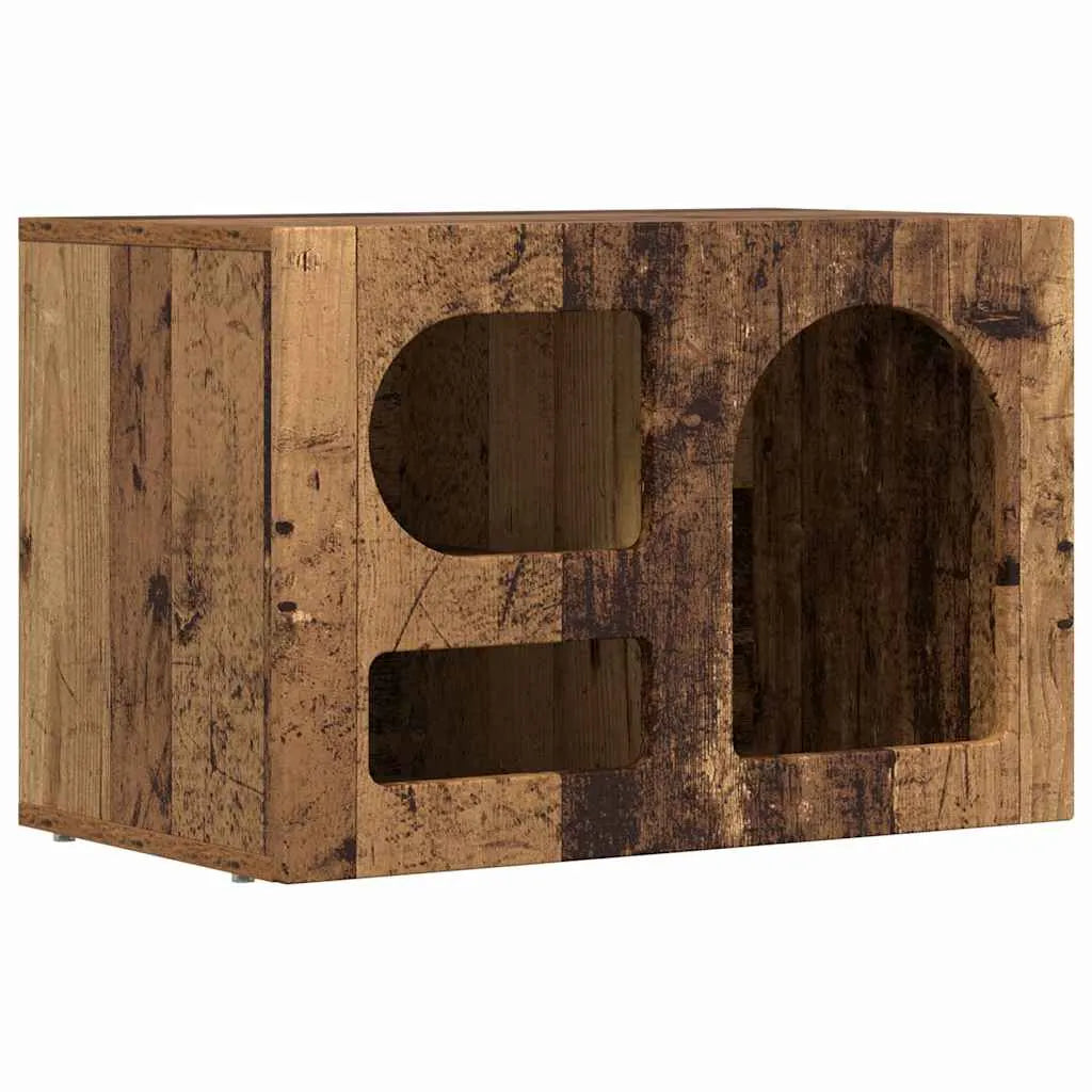 Petit Meuble TV en Bois Ancien - 60 cm-Mon Meuble TV-Chêne fumé-1