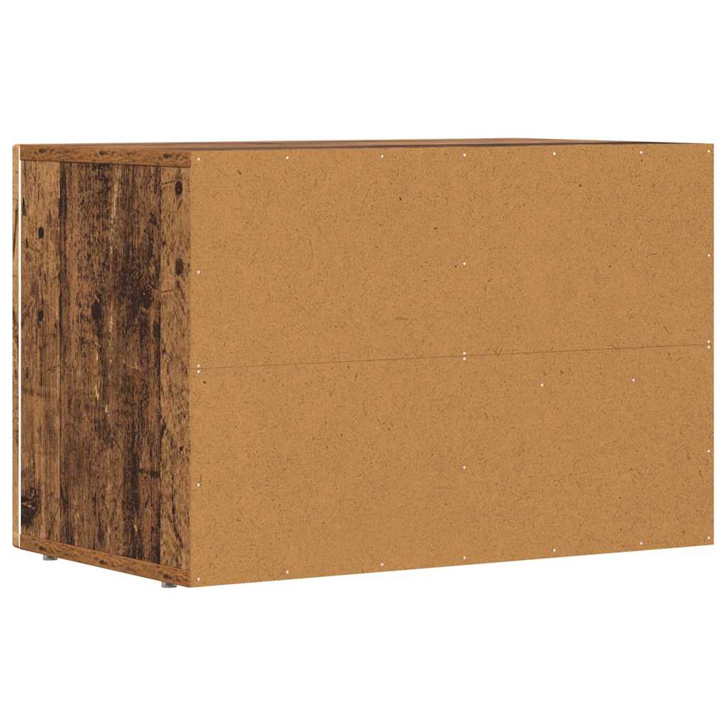 Petit Meuble TV en Bois Ancien - 60 cm-Mon Meuble TV-Chêne fumé-7