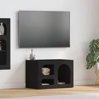 Petit Meuble TV en Bois Ancien - 60 cm-Mon Meuble TV-Noir-13