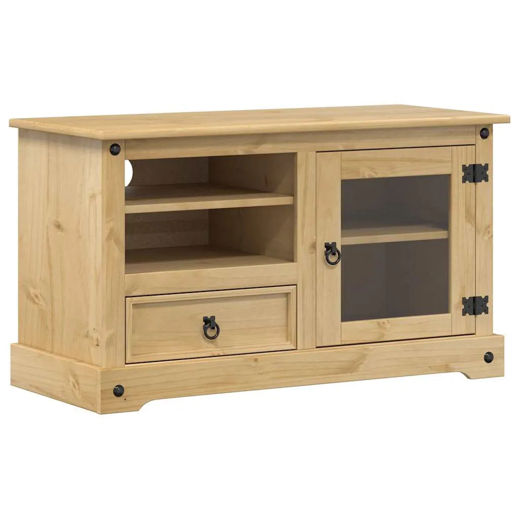 Petit Meuble TV en Bois de Pin Massif - 100 cm-Mon Meuble TV-1