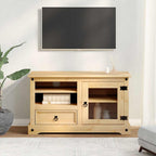 Petit Meuble TV en Bois de Pin Massif - 100 cm-Mon Meuble TV-2