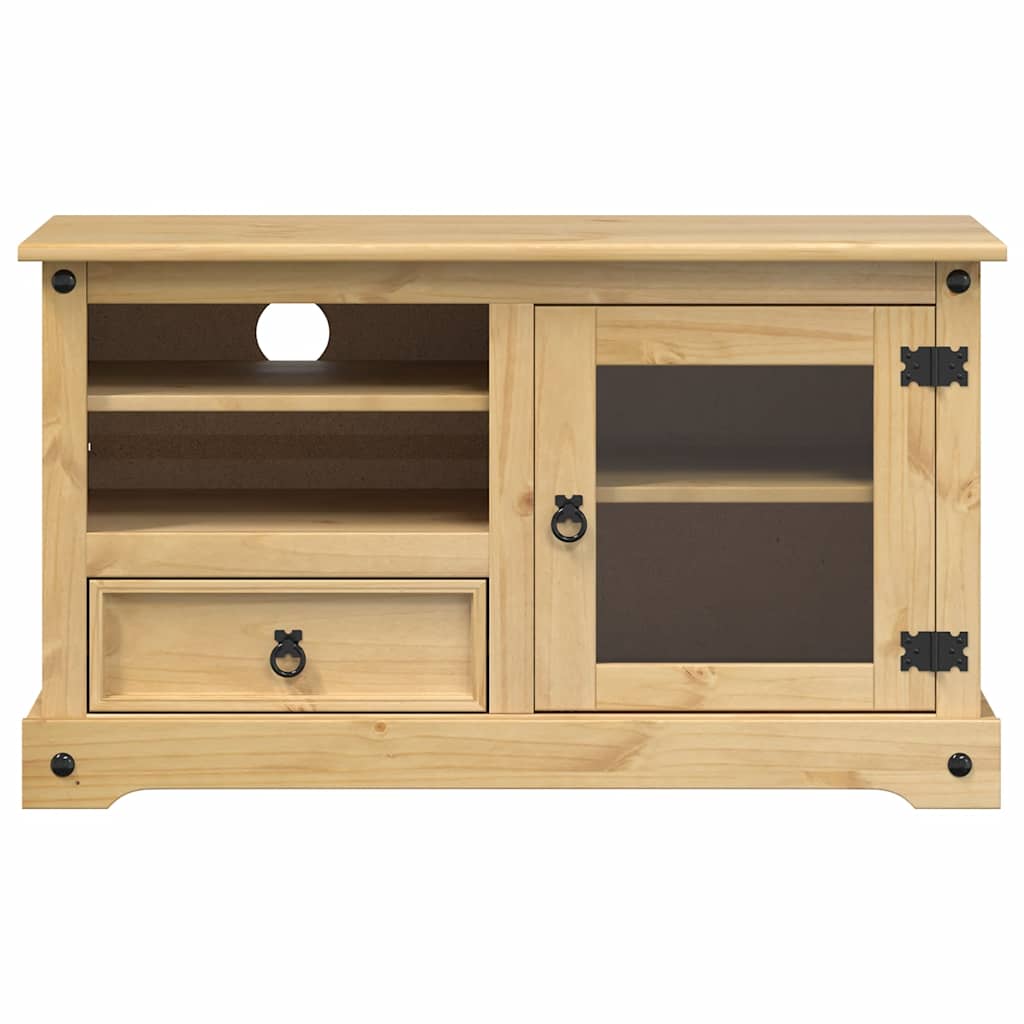 Petit Meuble TV en Bois de Pin Massif - 100 cm-Mon Meuble TV-4