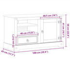 Petit Meuble TV en Bois de Pin Massif - 100 cm-Mon Meuble TV-9