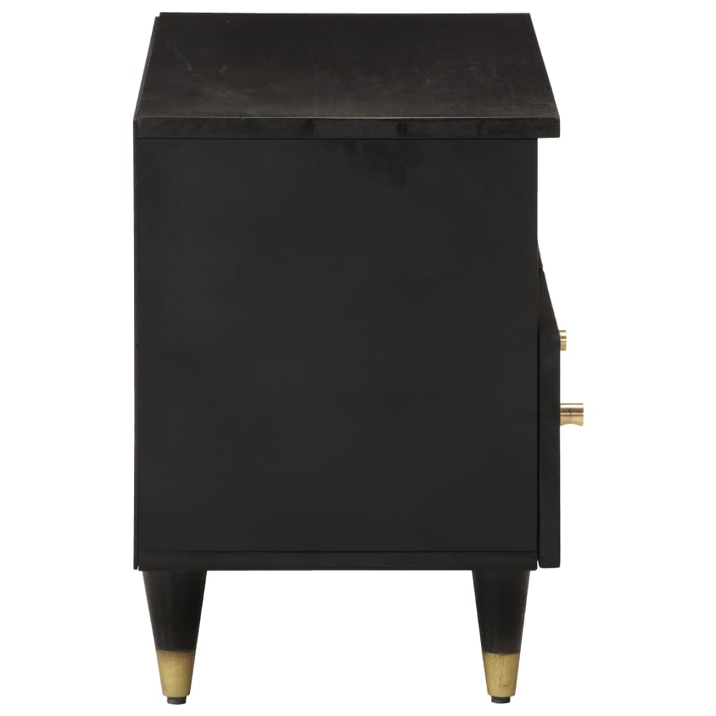 Petit Meuble TV en Manguier Massif Noir - 70 cm-Mon Meuble TV-marron miel-1-4