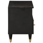 Petit Meuble TV en Manguier Massif Noir - 70 cm-Mon Meuble TV-marron miel-1-4