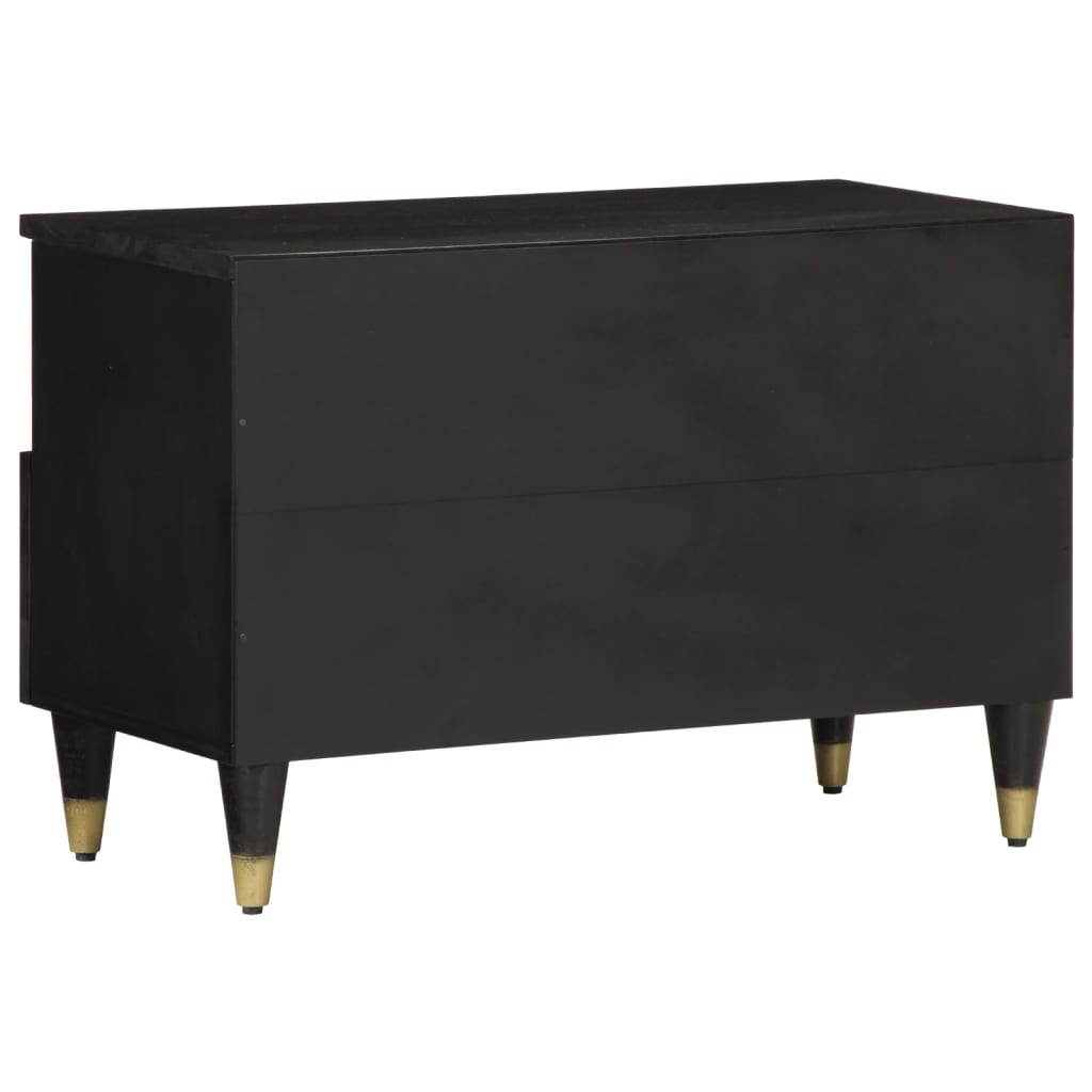 Petit Meuble TV en Manguier Massif Noir - 70 cm-Mon Meuble TV-marron miel-1-5