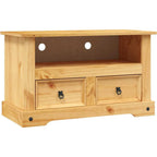 Petit Meuble TV en Pin Massif Mexicain - 91 cm-Mon Meuble TV-1