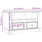 Petit Meuble TV en Pin Massif Mexicain - 91 cm-Mon Meuble TV-10