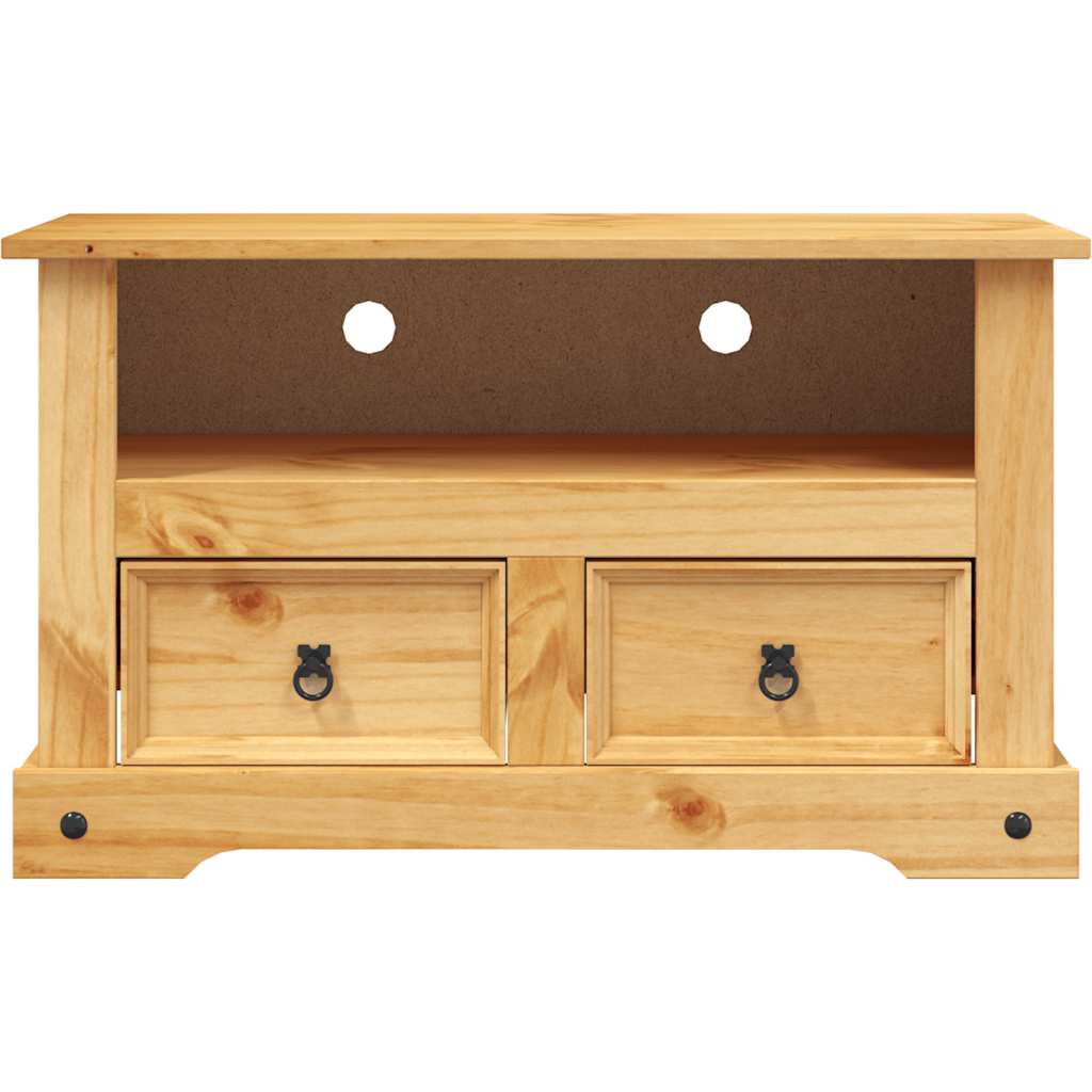 Petit Meuble TV en Pin Massif Mexicain - 91 cm-Mon Meuble TV-4