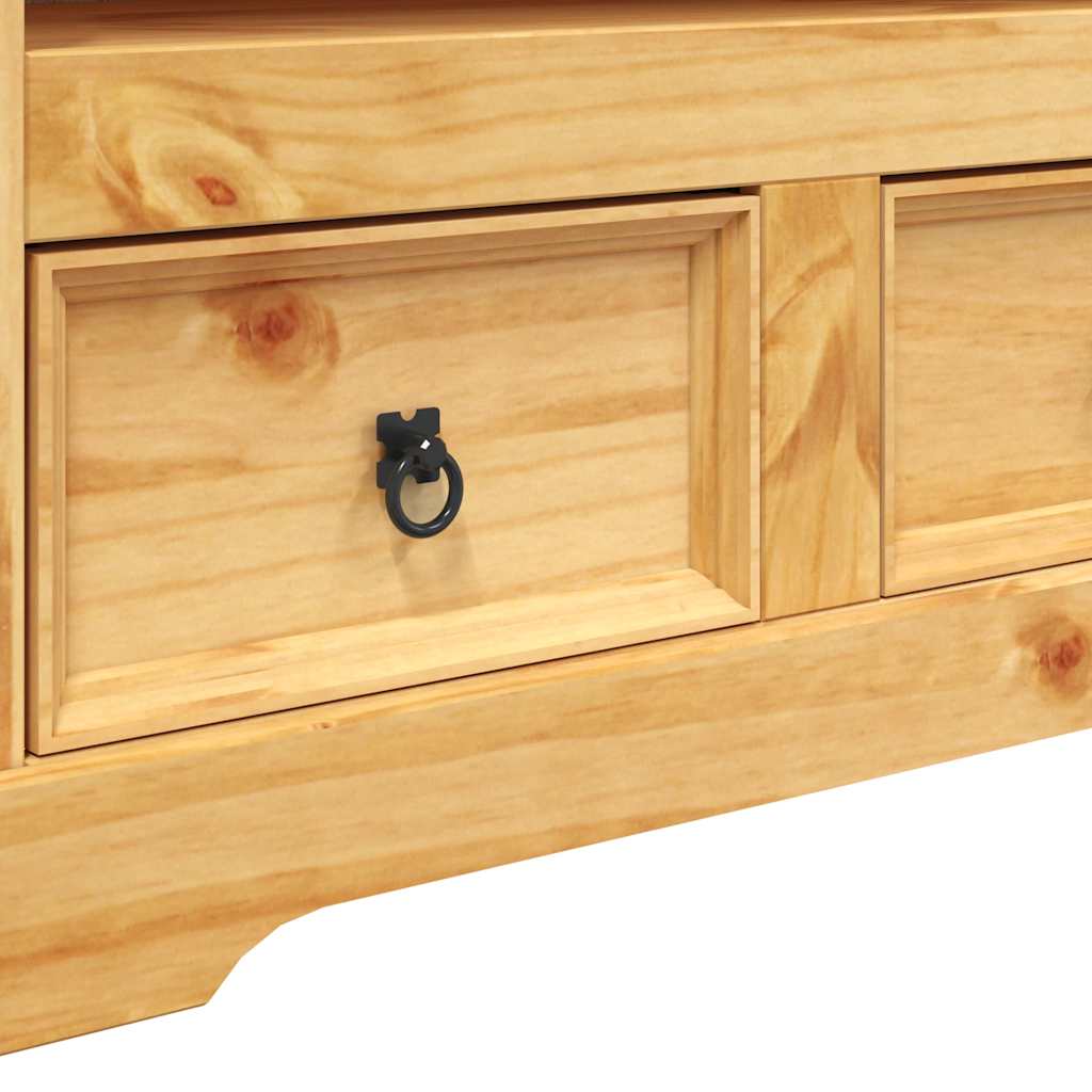 Petit Meuble TV en Pin Massif Mexicain - 91 cm-Mon Meuble TV-8