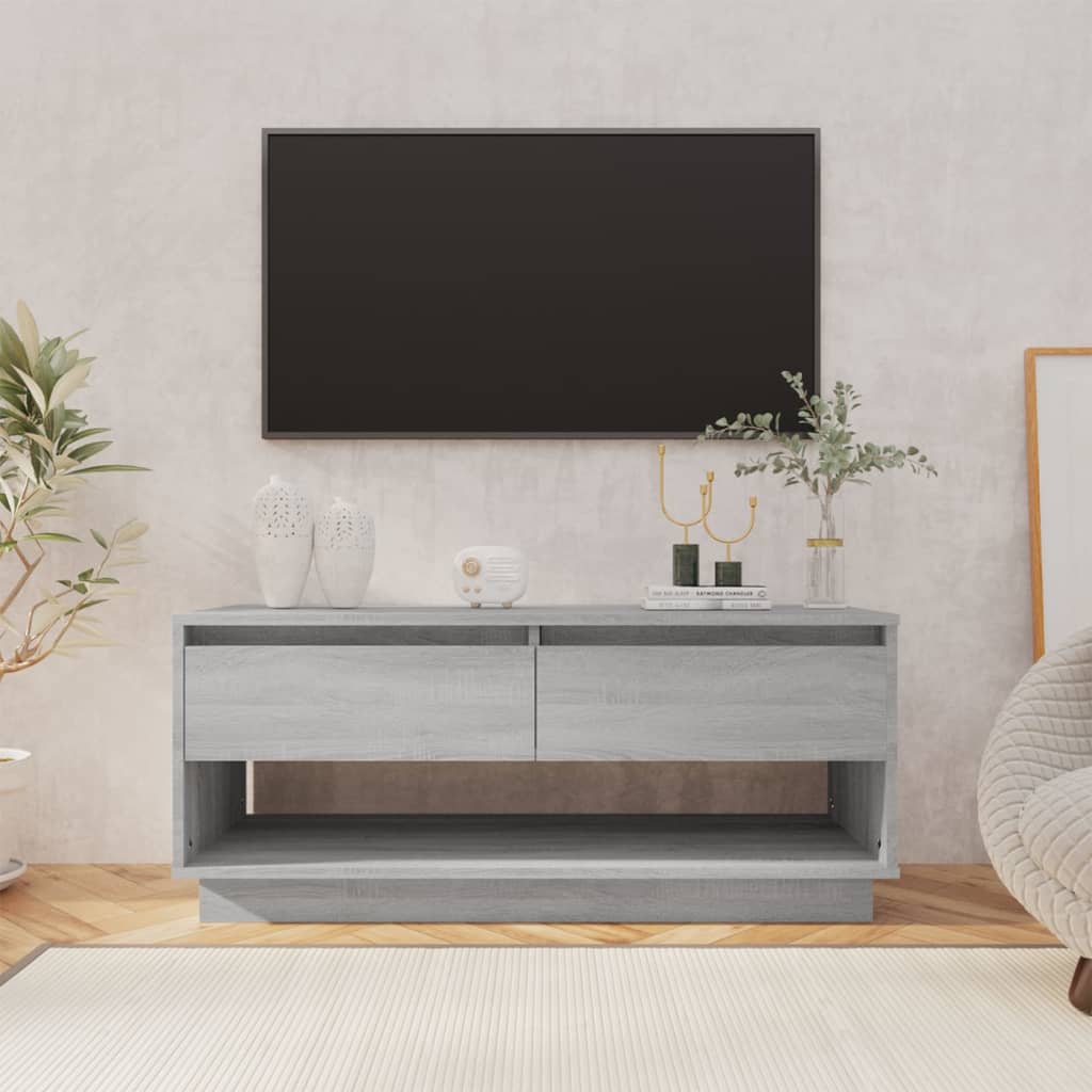 Petit Meuble TV Gris Effet Sonoma - 102 cm-Mon Meuble TV-Sonoma gris-1