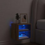 Petit Meuble TV Mural Effet Chêne Artisanal - 30 cm-Mon Meuble TV-1-2