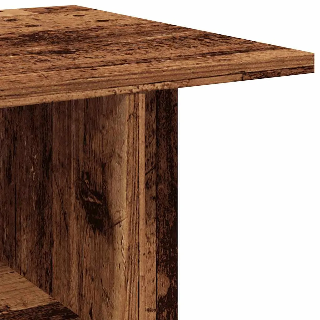 Petit Meuble TV sur Roulettes Effet Vieux Bois - 80 cm-Mon Meuble TV-Vieux bois-7