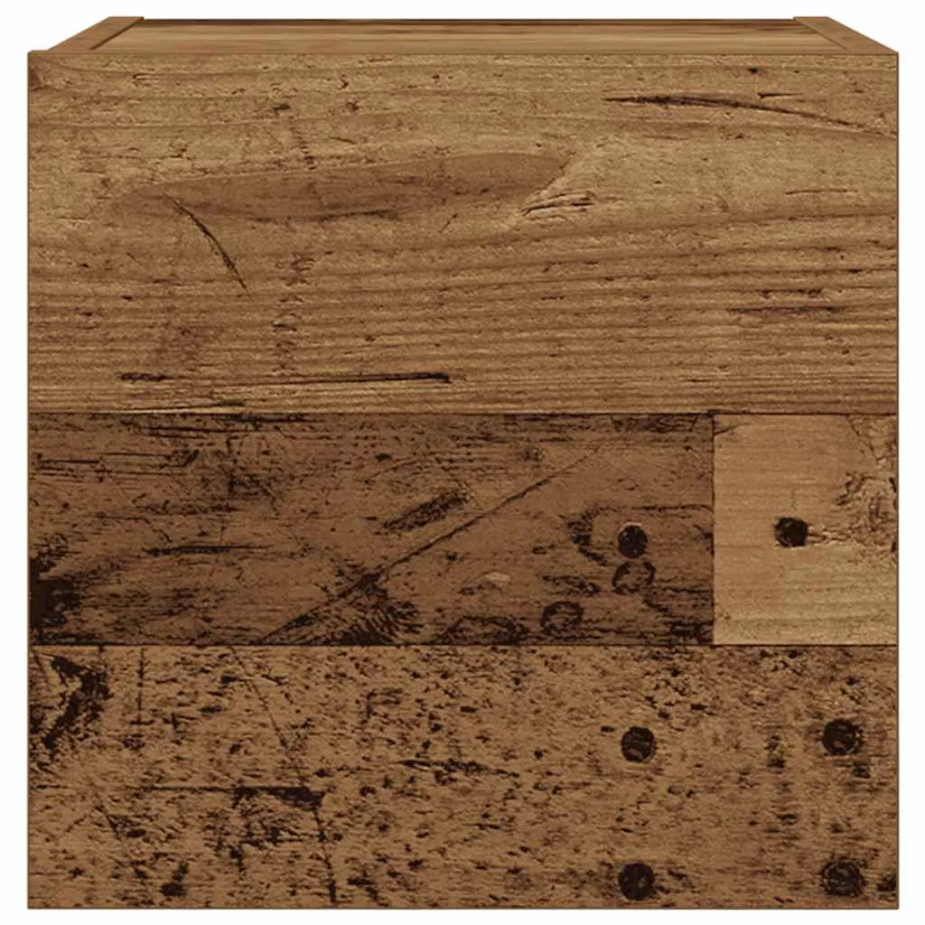 Petit Meuble TV Suspendu Effet Vieux Bois - 30,5 cm-Mon Meuble TV-Vieux bois-1-4