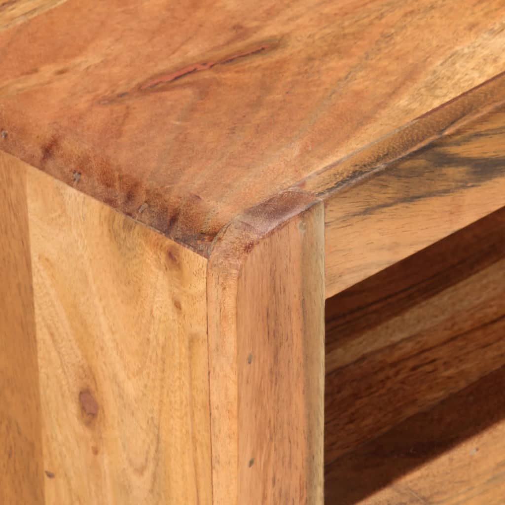 Petit Meuble TV Vintage en Acacia Massif - 110 cm-Mon Meuble TV-bois de récupération massif-1-5